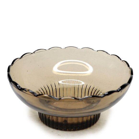 Vintage E.O. Brody Co. M2000 Amber Brown Glass Pedestal Bowl 50's Nut Dish Vase - Picture 8 of 12